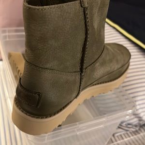 Uggs mini olive green genuine leather